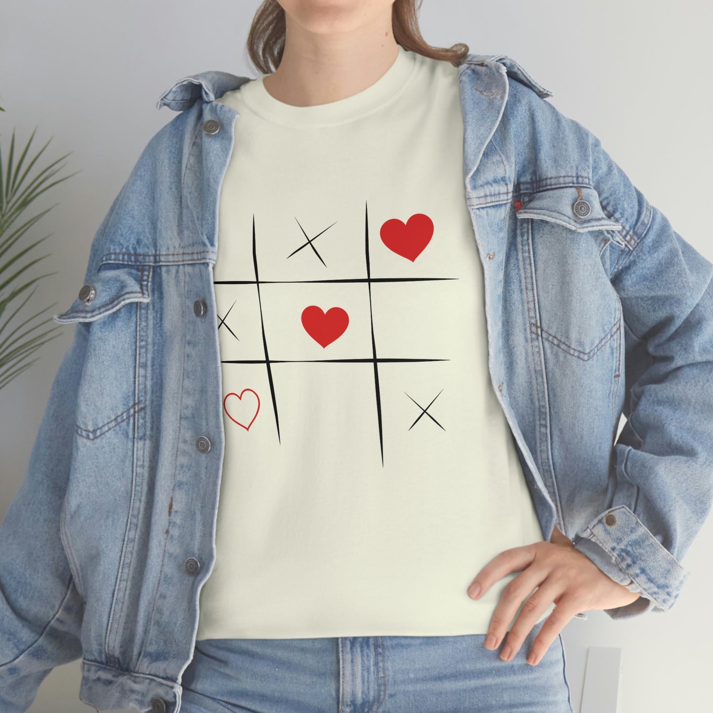 X & Hearts Unisex Heavy Cotton Tee