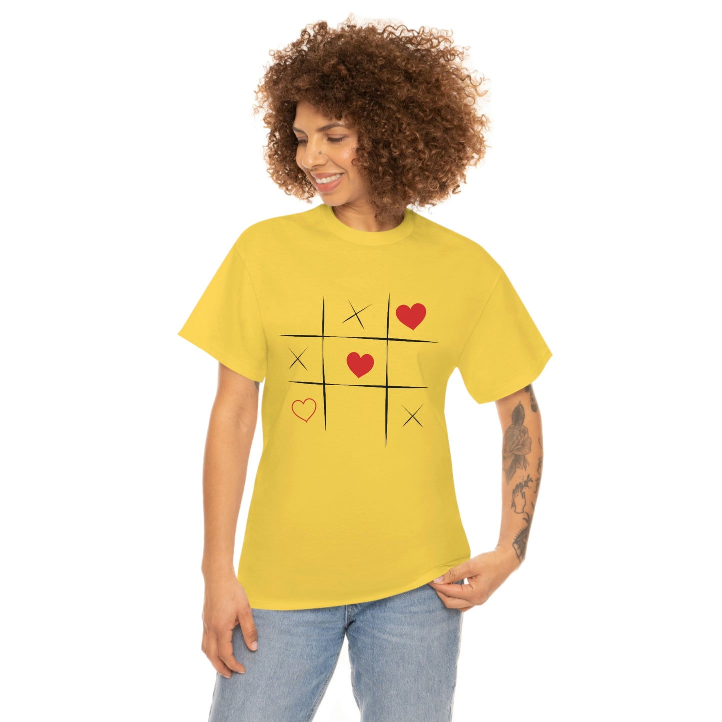 X & Hearts Unisex Heavy Cotton Tee