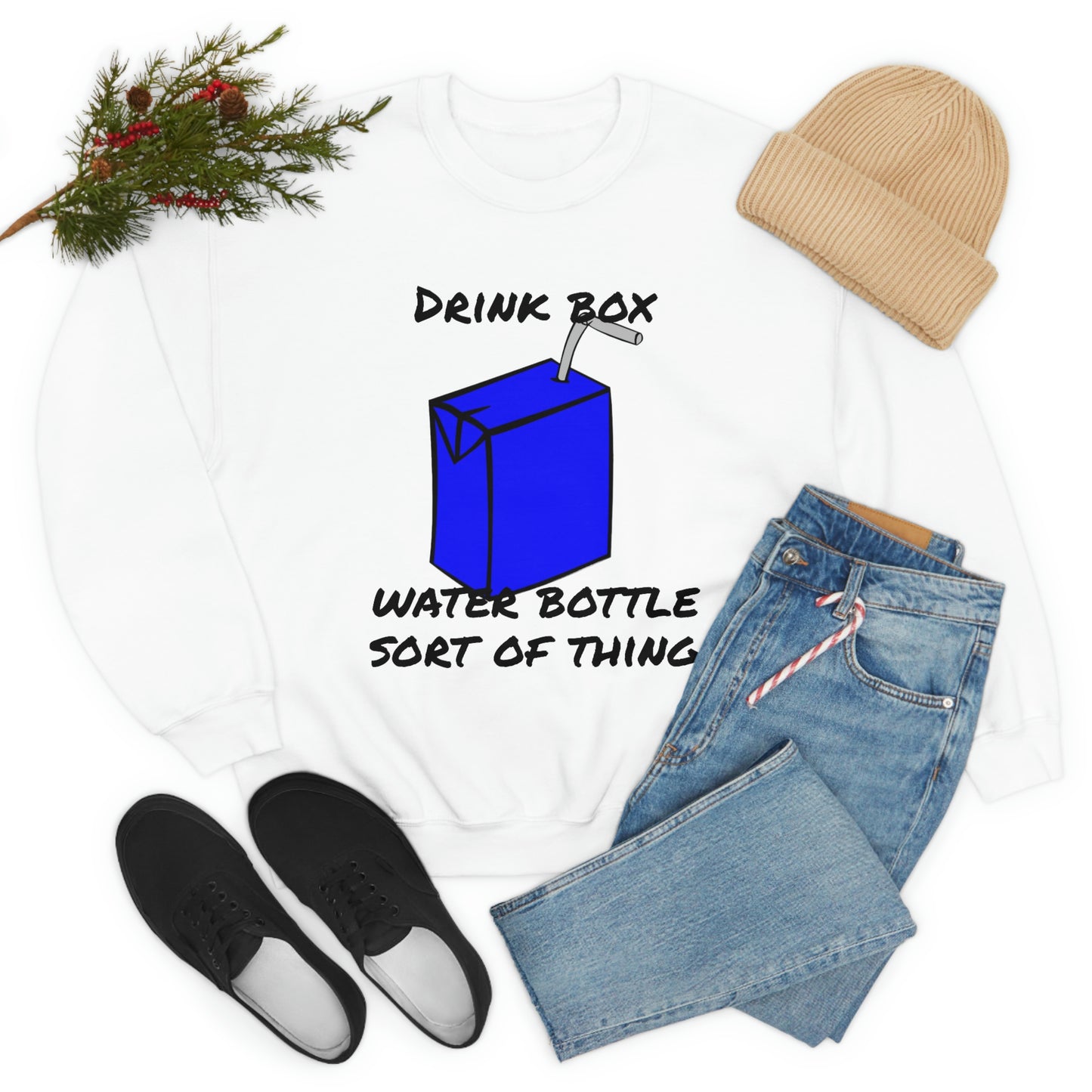 Drink Box Water Bottle Unisex Heavy Blend™ Crewneck Sweatshirt