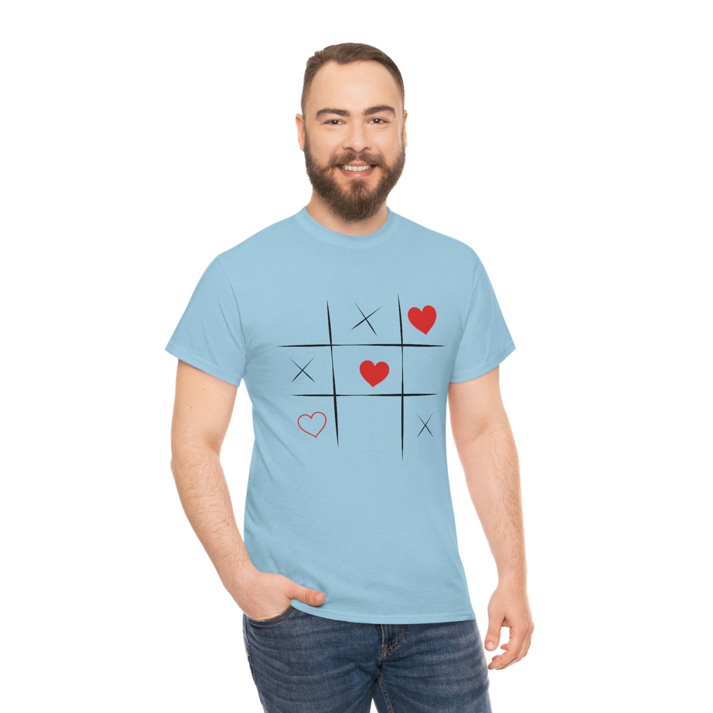 X & Hearts Unisex Heavy Cotton Tee