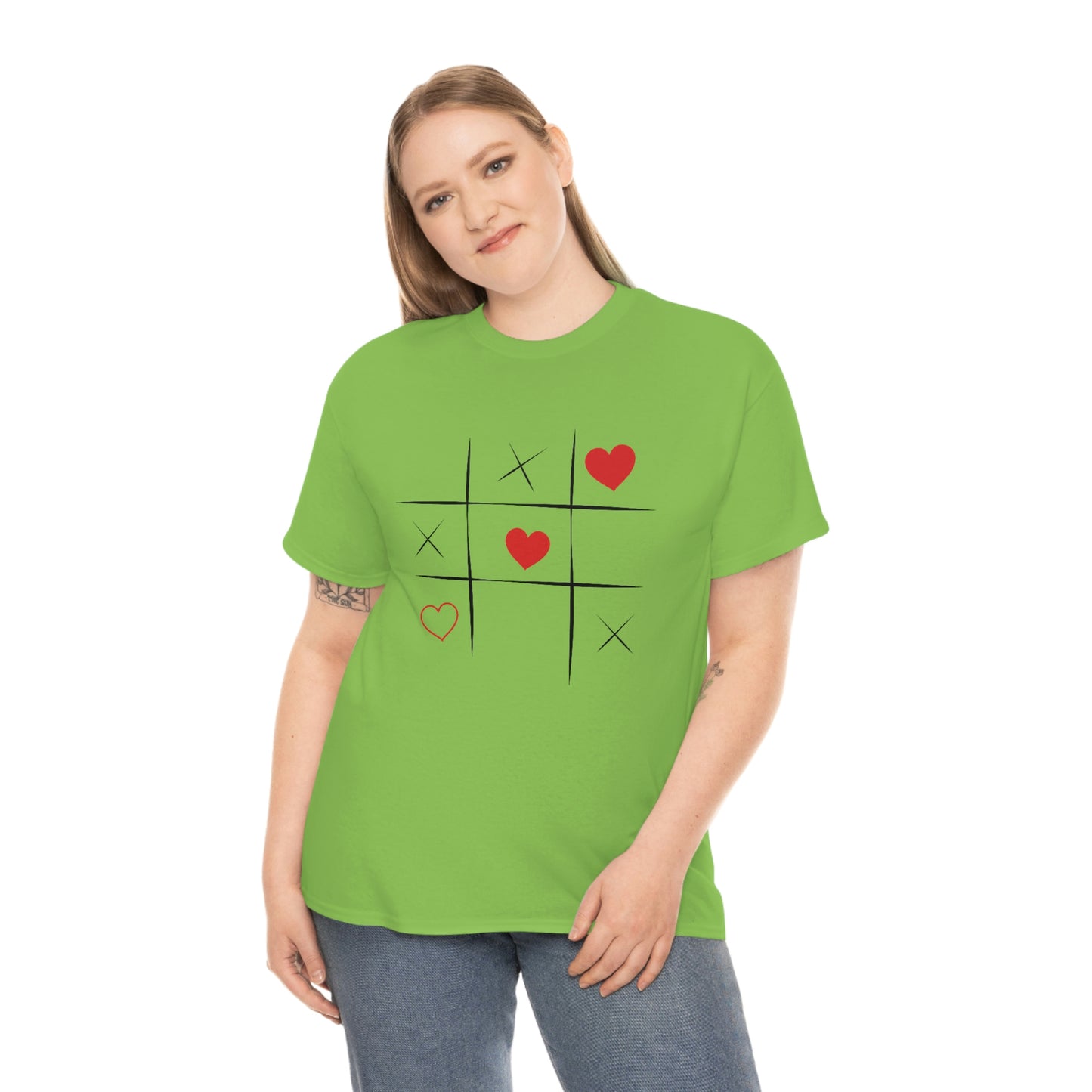 X & Hearts Unisex Heavy Cotton Tee