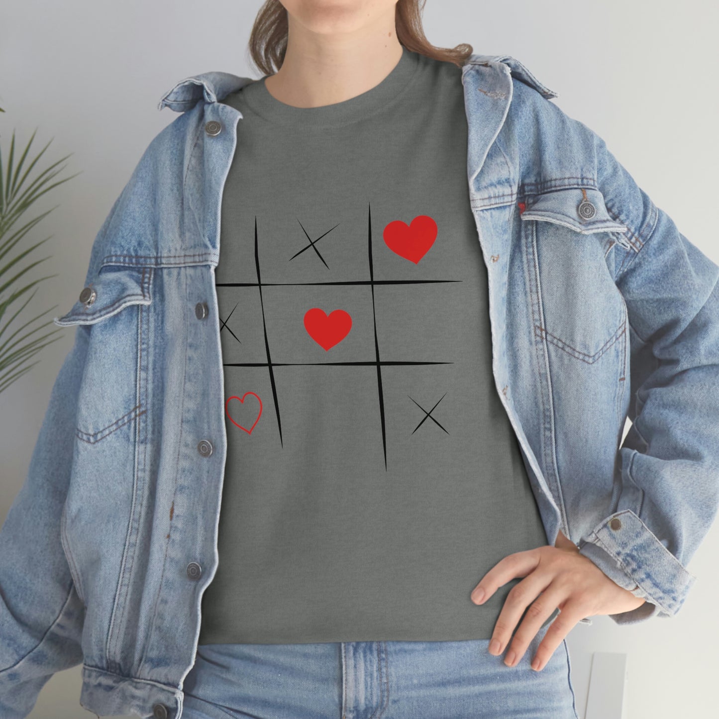 X & Hearts Unisex Heavy Cotton Tee