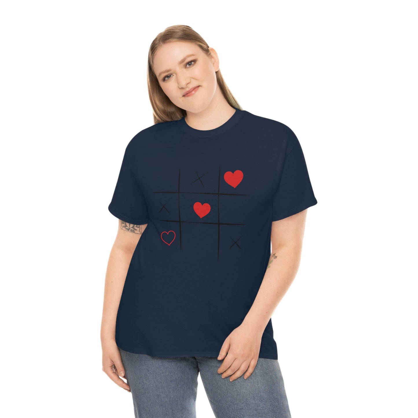 X & Hearts Unisex Heavy Cotton Tee