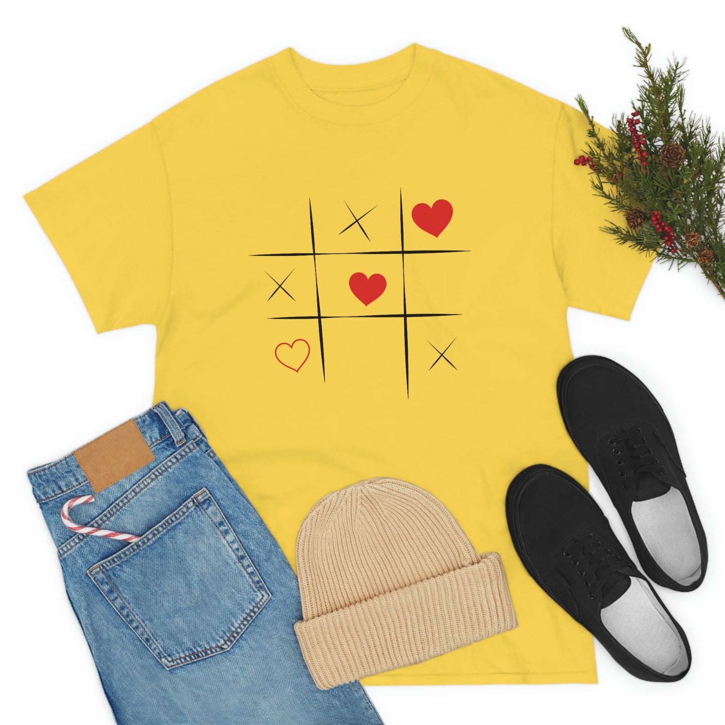 X & Hearts Unisex Heavy Cotton Tee