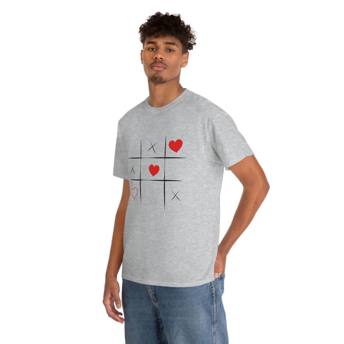 X & Hearts Unisex Heavy Cotton Tee