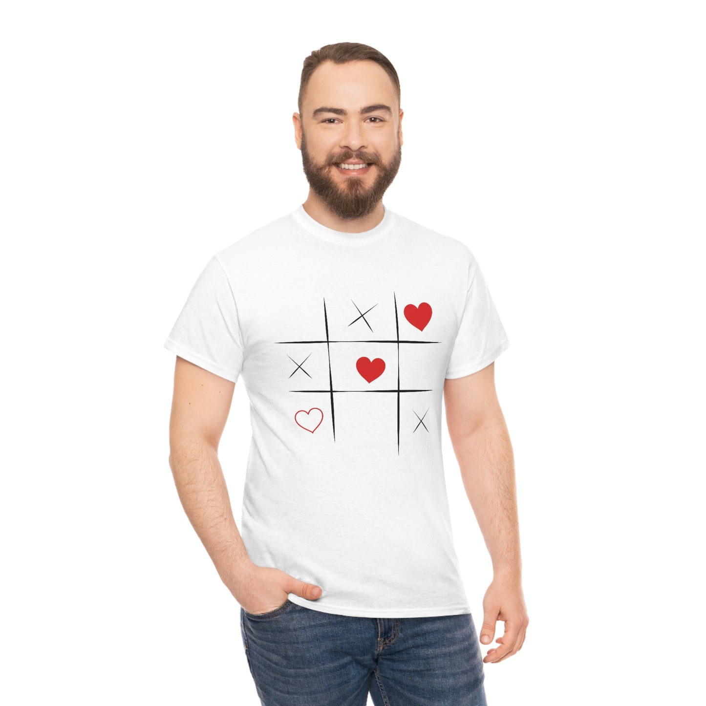 X & Hearts Unisex Heavy Cotton Tee