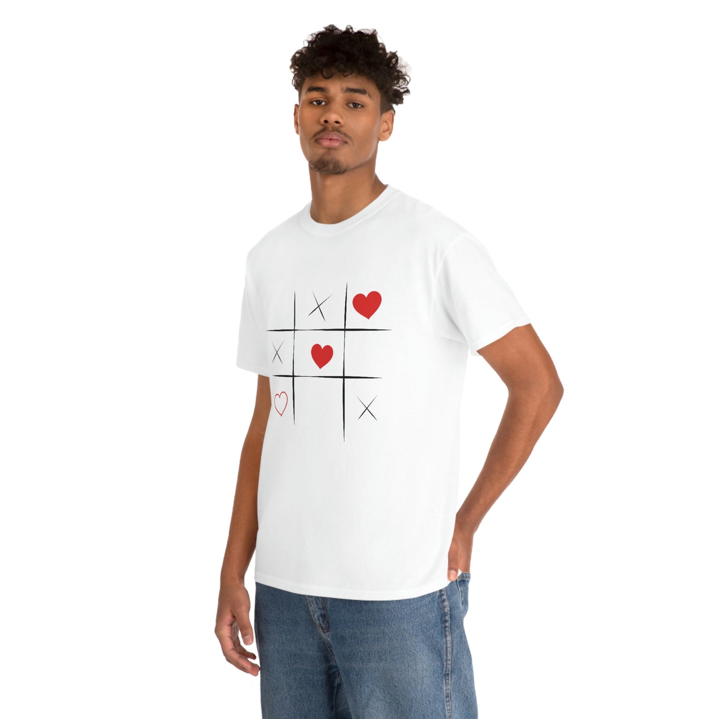 X & Hearts Unisex Heavy Cotton Tee