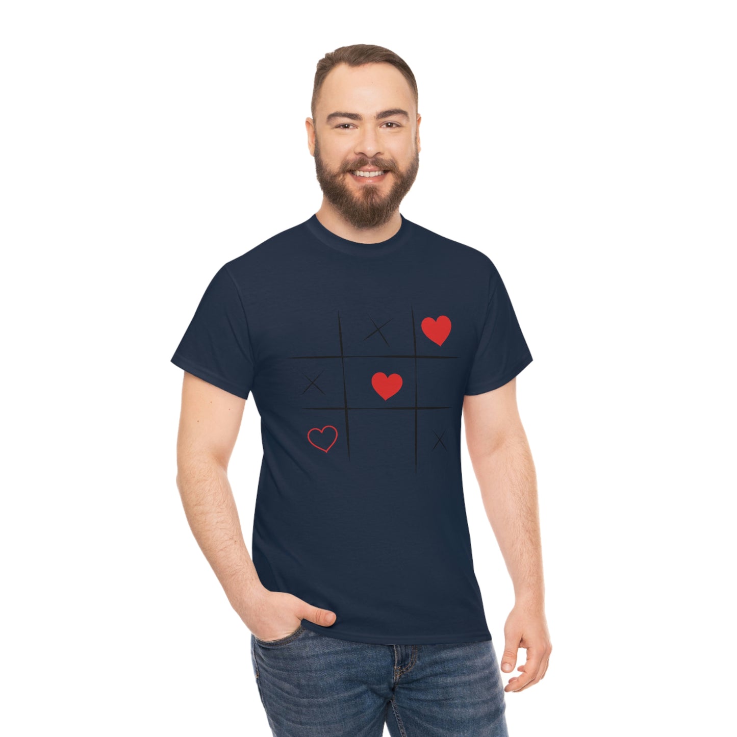 X & Hearts Unisex Heavy Cotton Tee