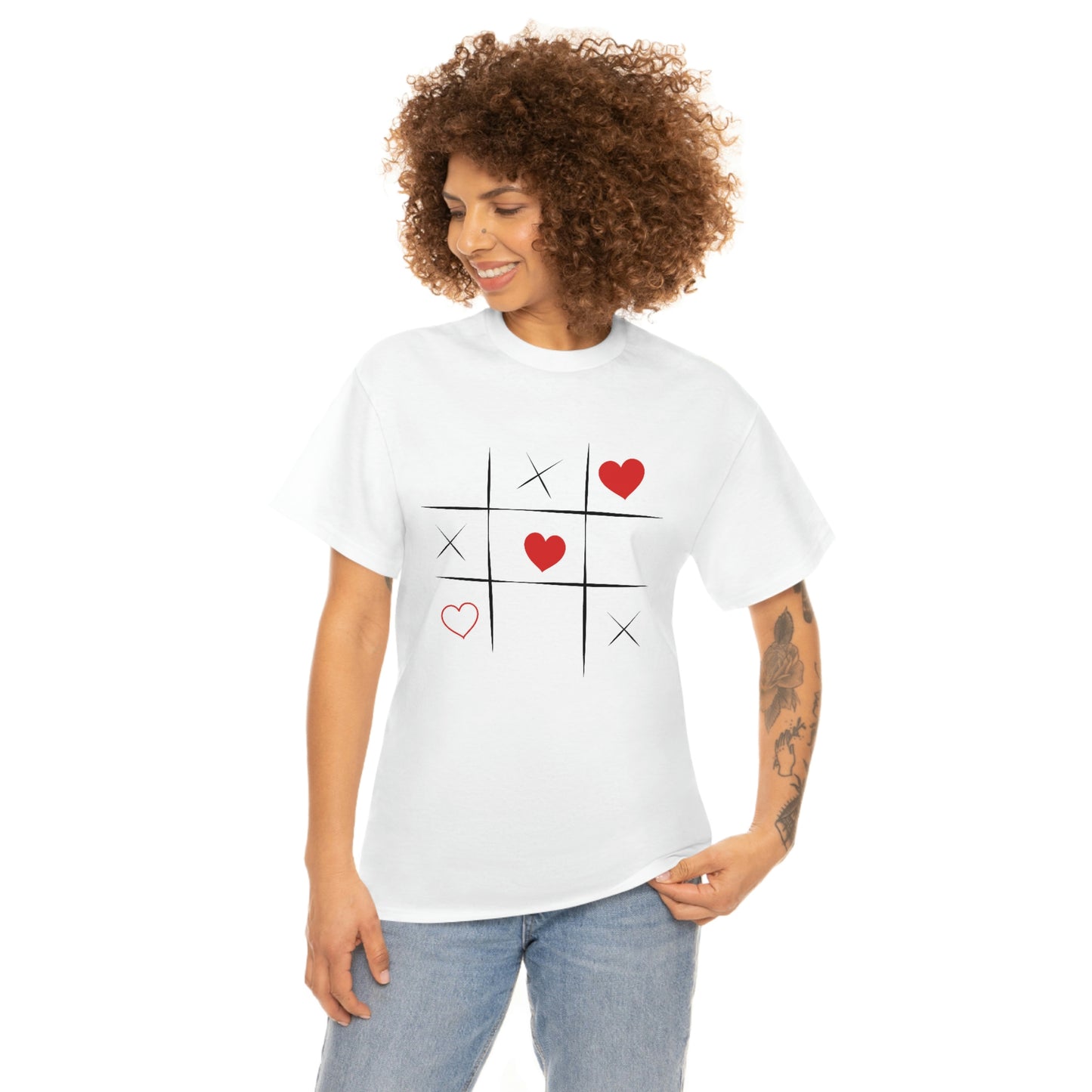 X & Hearts Unisex Heavy Cotton Tee