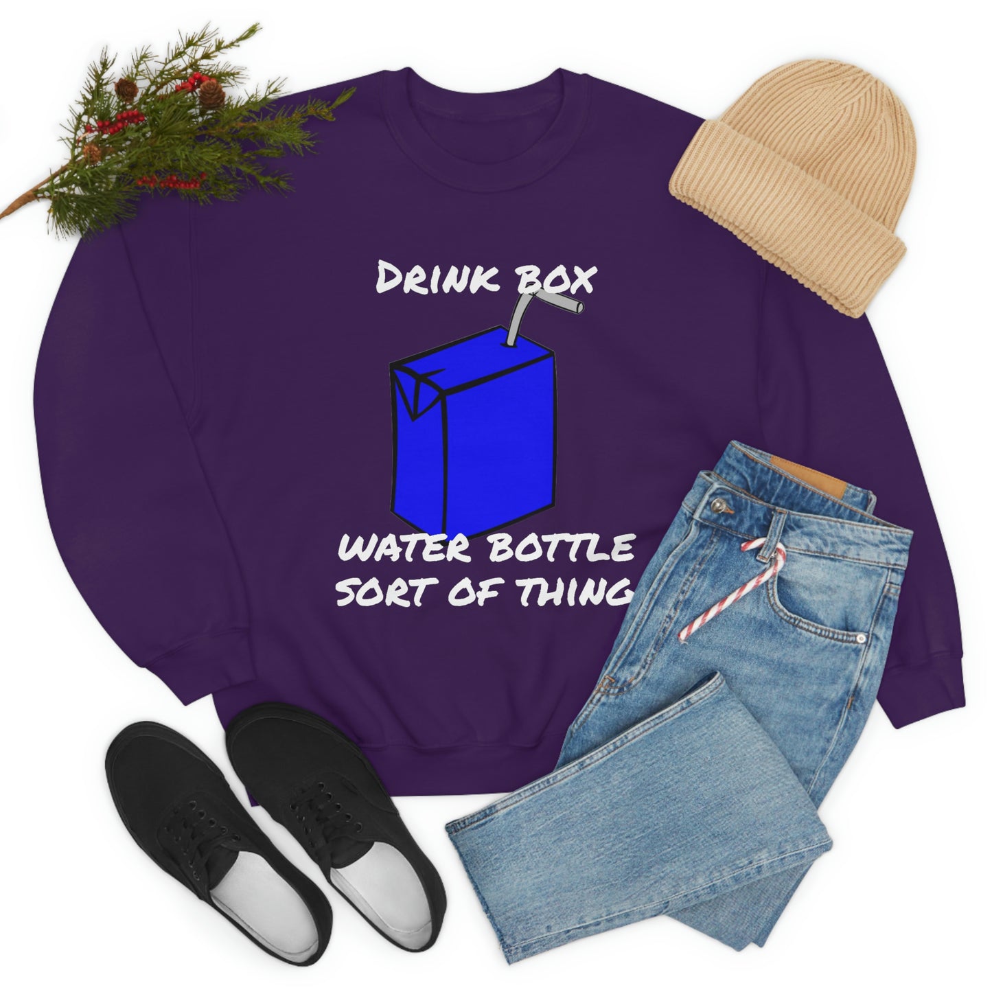 Drink Box Water Bottle Unisex Heavy Blend™ Crewneck Sweatshirt