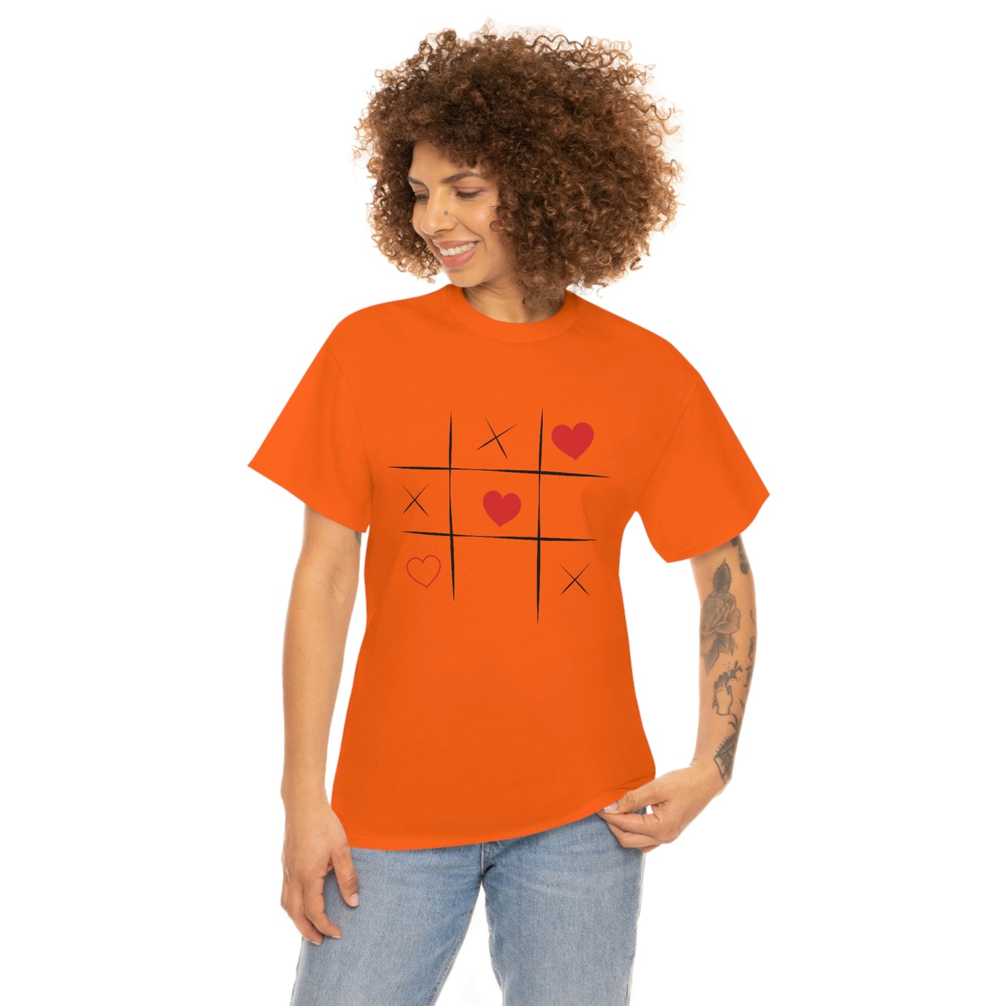 X & Hearts Unisex Heavy Cotton Tee