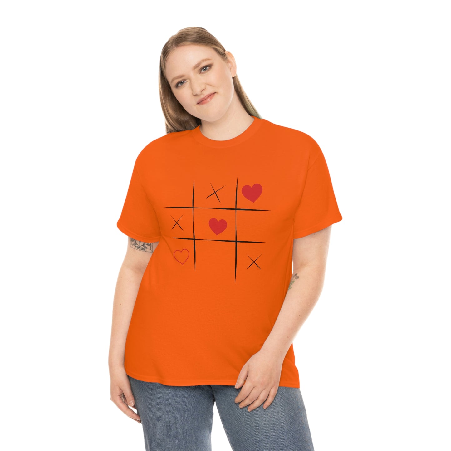 X & Hearts Unisex Heavy Cotton Tee