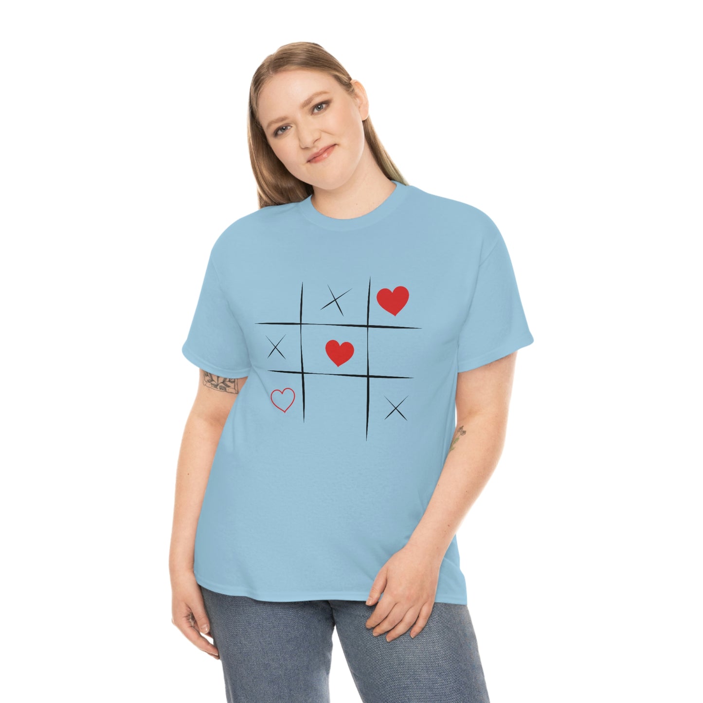 X & Hearts Unisex Heavy Cotton Tee