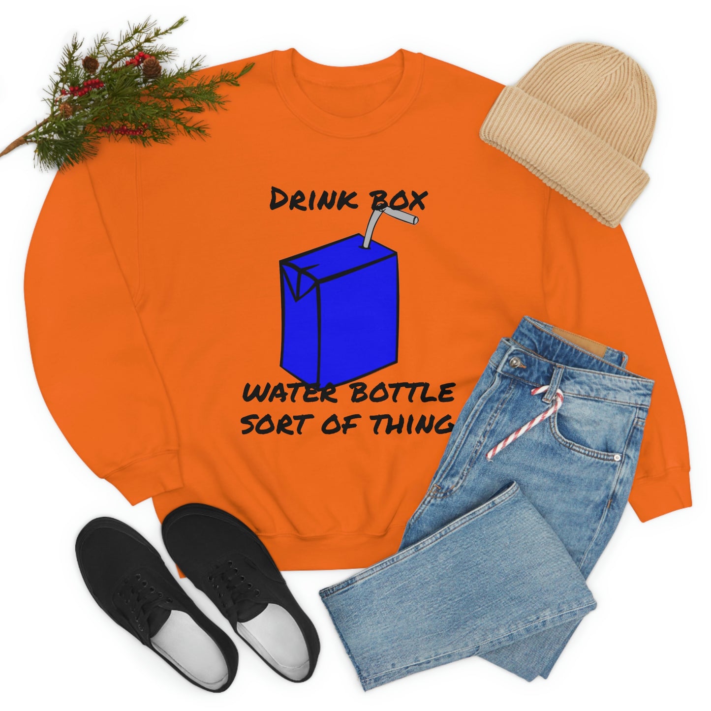 Drink Box Water Bottle Unisex Heavy Blend™ Crewneck Sweatshirt