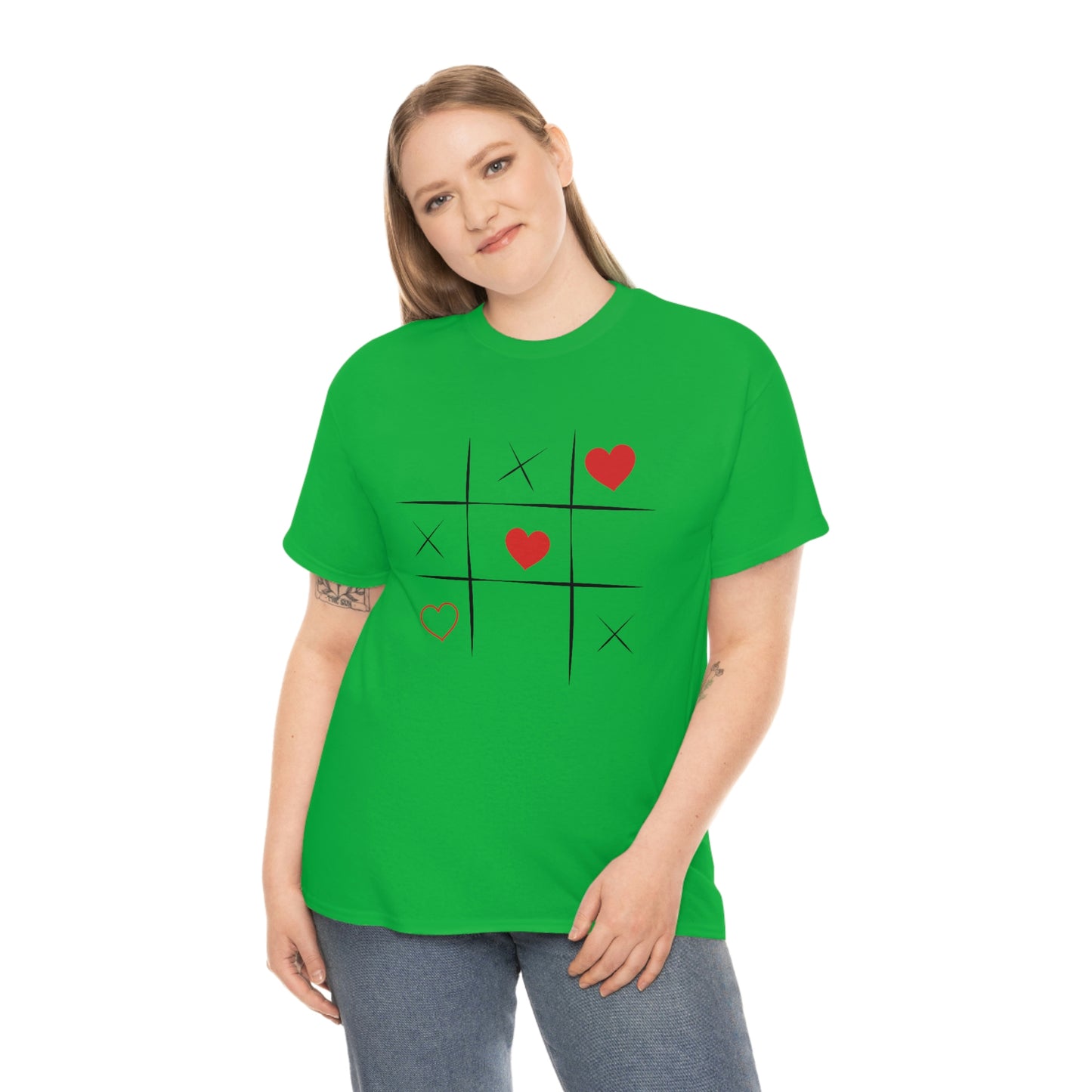 X & Hearts Unisex Heavy Cotton Tee