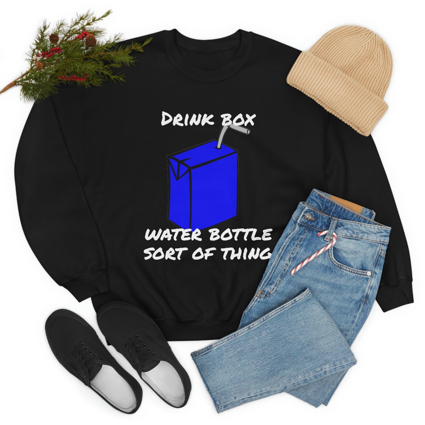 Drink Box Water Bottle Unisex Heavy Blend™ Crewneck Sweatshirt