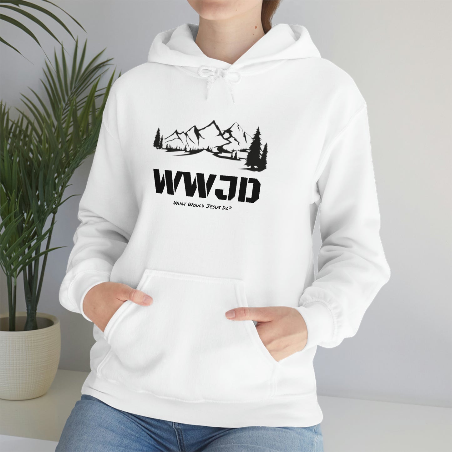 WWJD Unisex Heavy Blend™ Hooded Sweatshirt