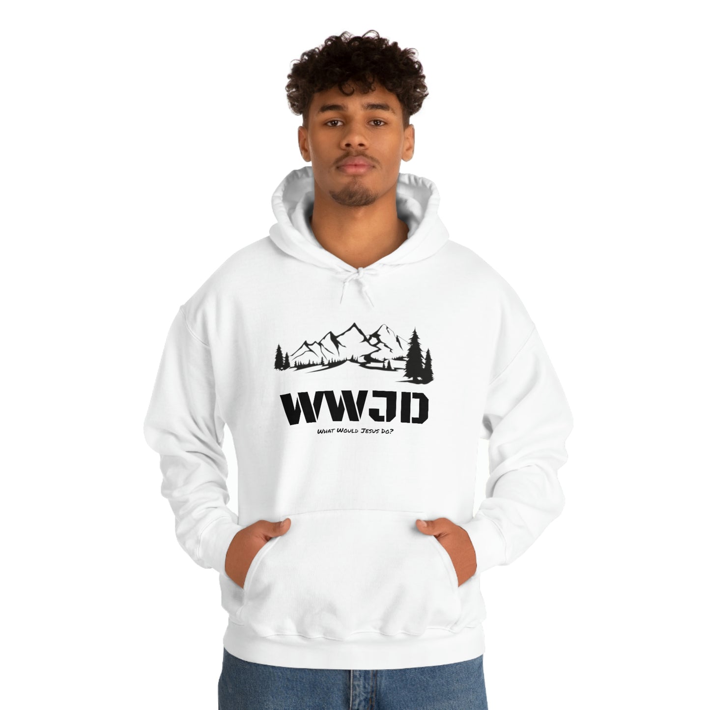 WWJD Unisex Heavy Blend™ Hooded Sweatshirt