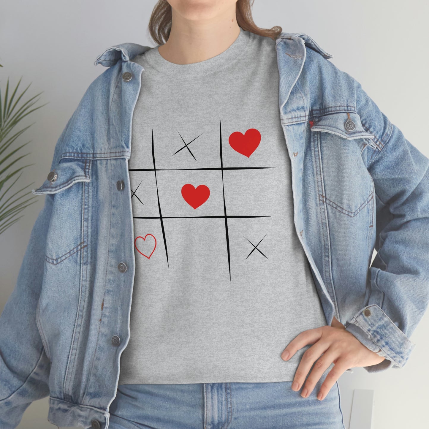 X & Hearts Unisex Heavy Cotton Tee