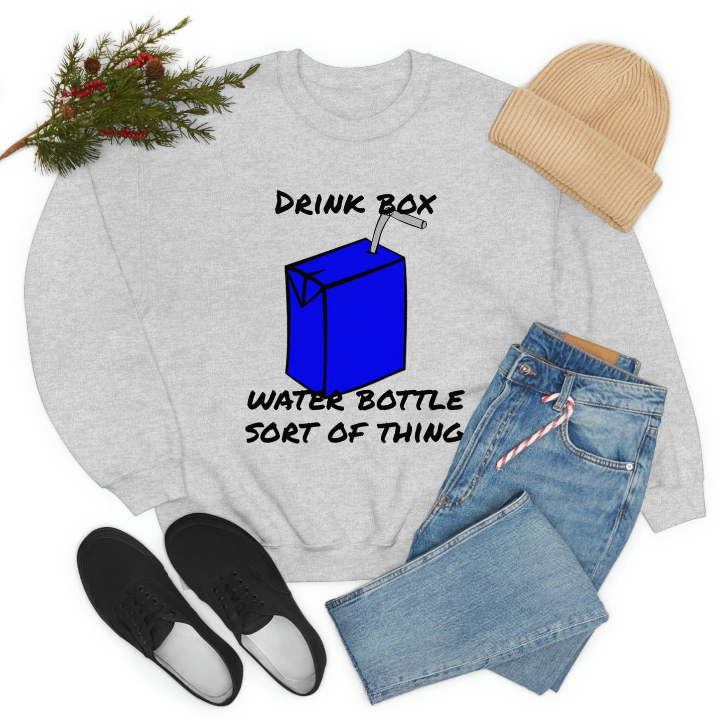 Drink Box Water Bottle Unisex Heavy Blend™ Crewneck Sweatshirt