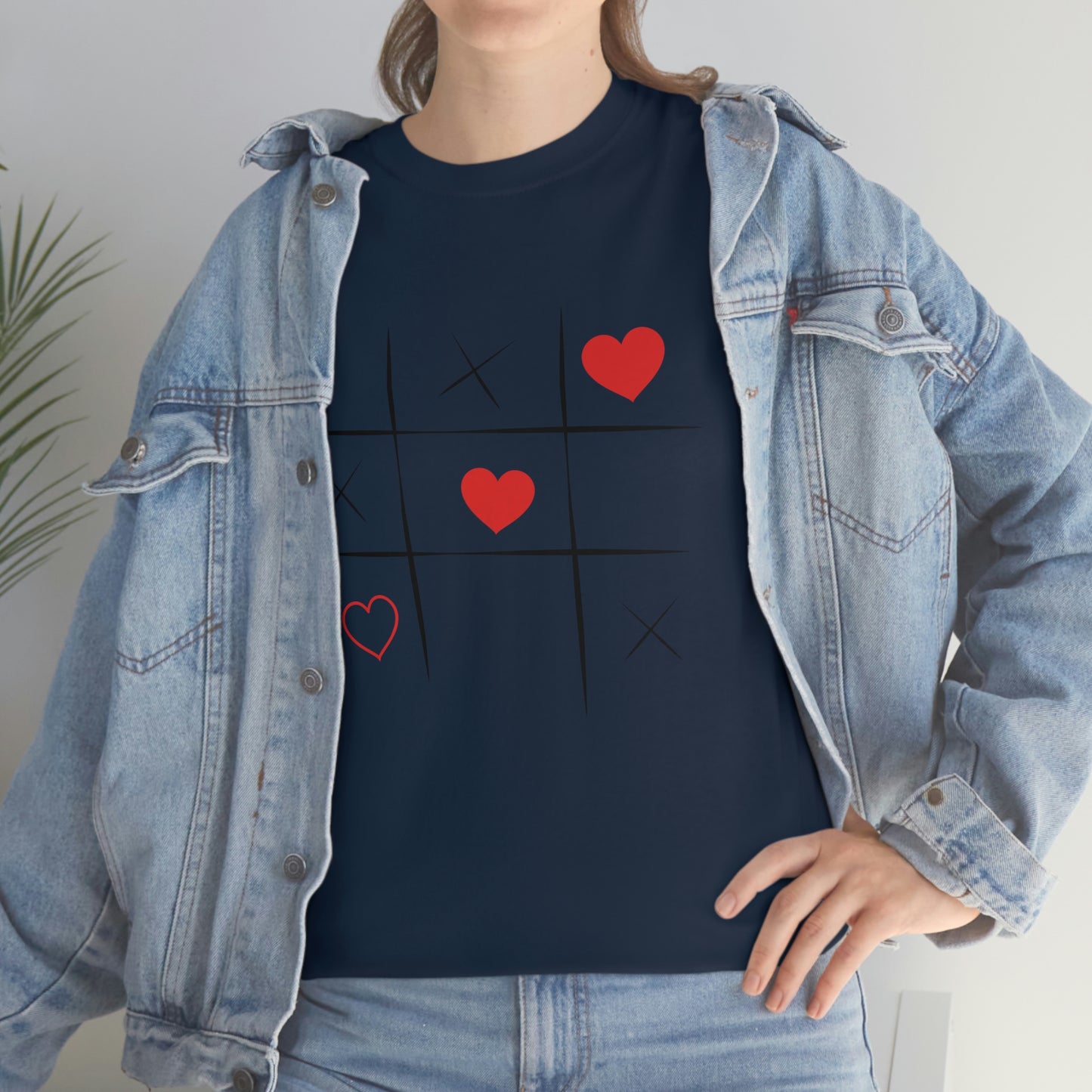 X & Hearts Unisex Heavy Cotton Tee