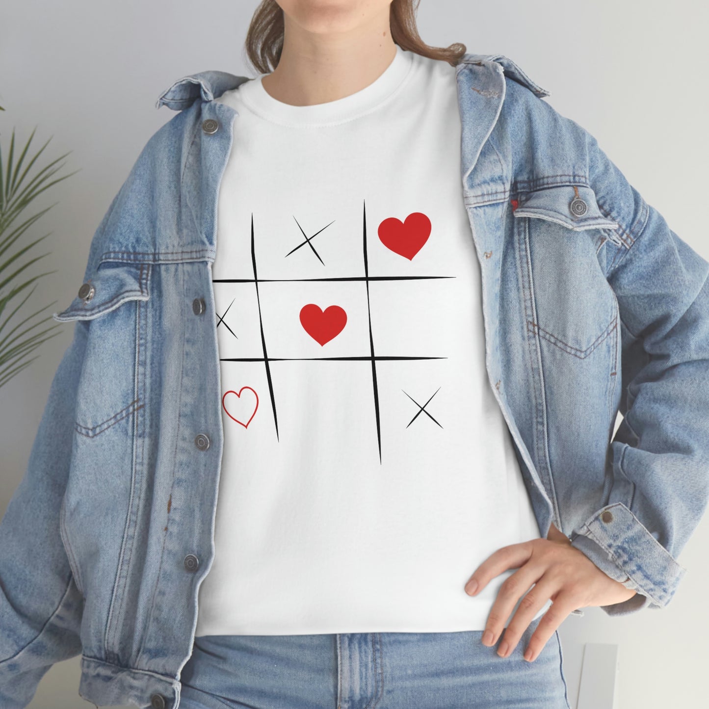 X & Hearts Unisex Heavy Cotton Tee