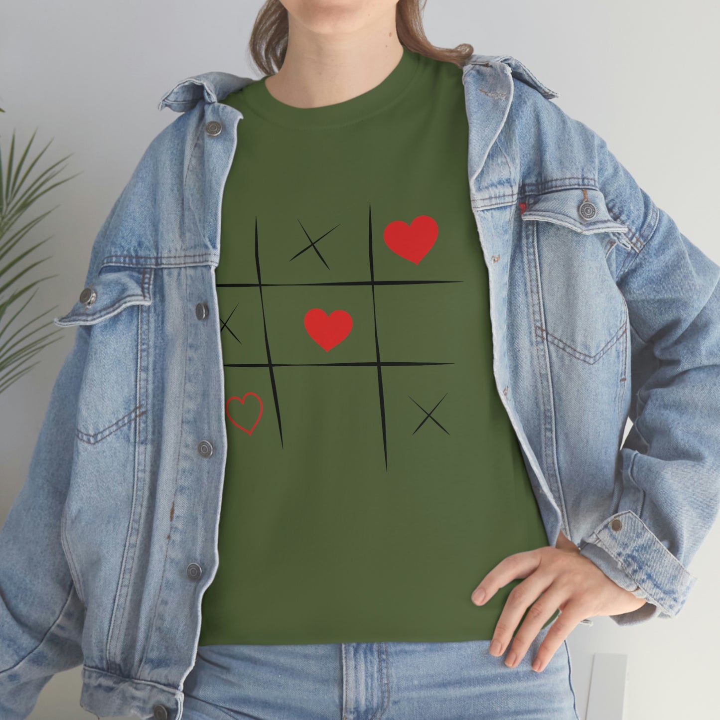 X & Hearts Unisex Heavy Cotton Tee