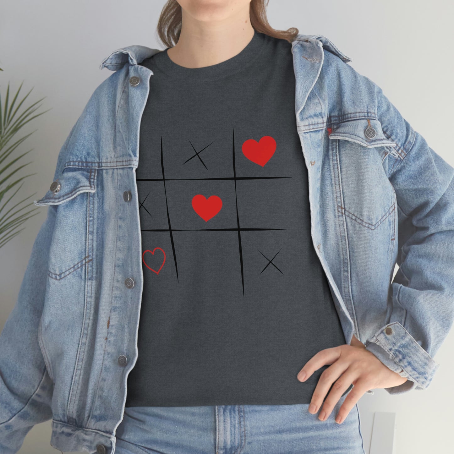 X & Hearts Unisex Heavy Cotton Tee